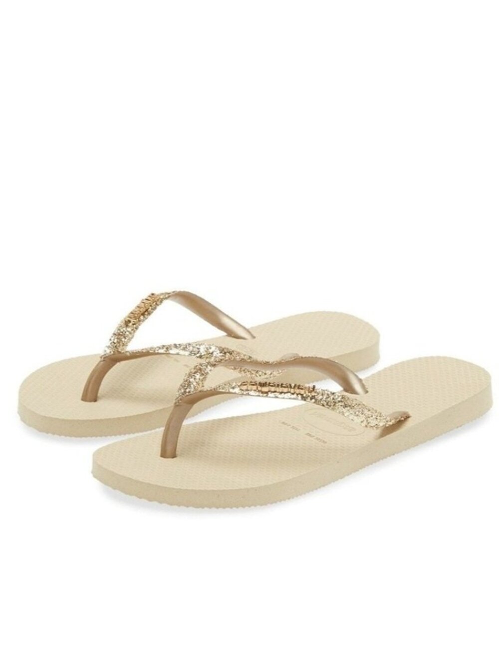 Havaianas Kids Flip Flops - Gold Glitter Strap